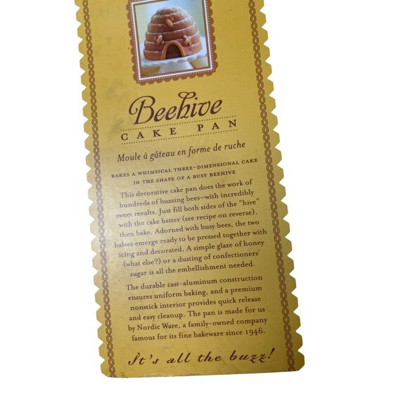 Nordic Ware Beehive Cake Pan 10 Cups 2.4L Cast Aluminum Nonstick Bakeware C107 - Picture 2 of 7